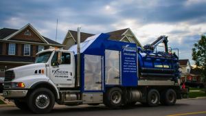 Hydrovac excavation